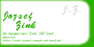 jozsef zink business card